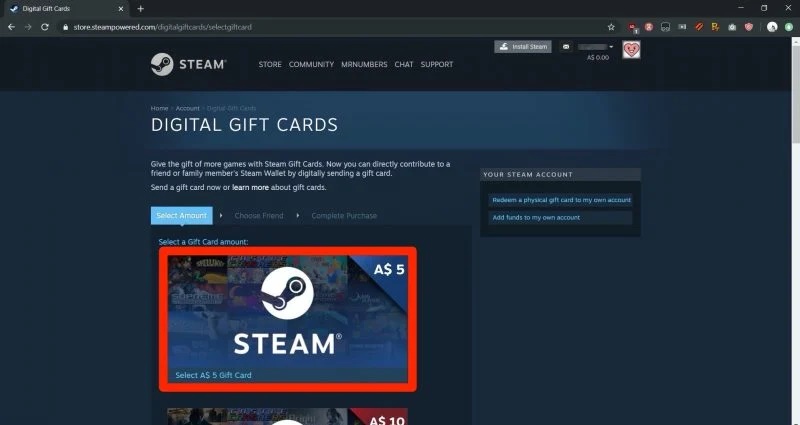 Steam Gift Card - 1