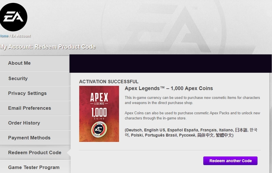 Buy EA Origin Apex Gift Cards In Bulk