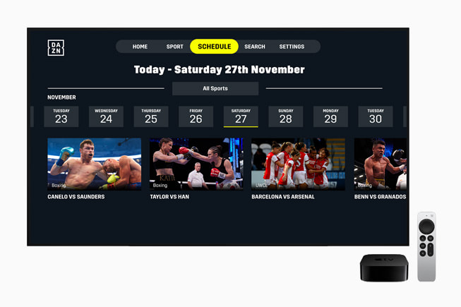 DAZN is the best Apple TV app - App Store Awards 2021