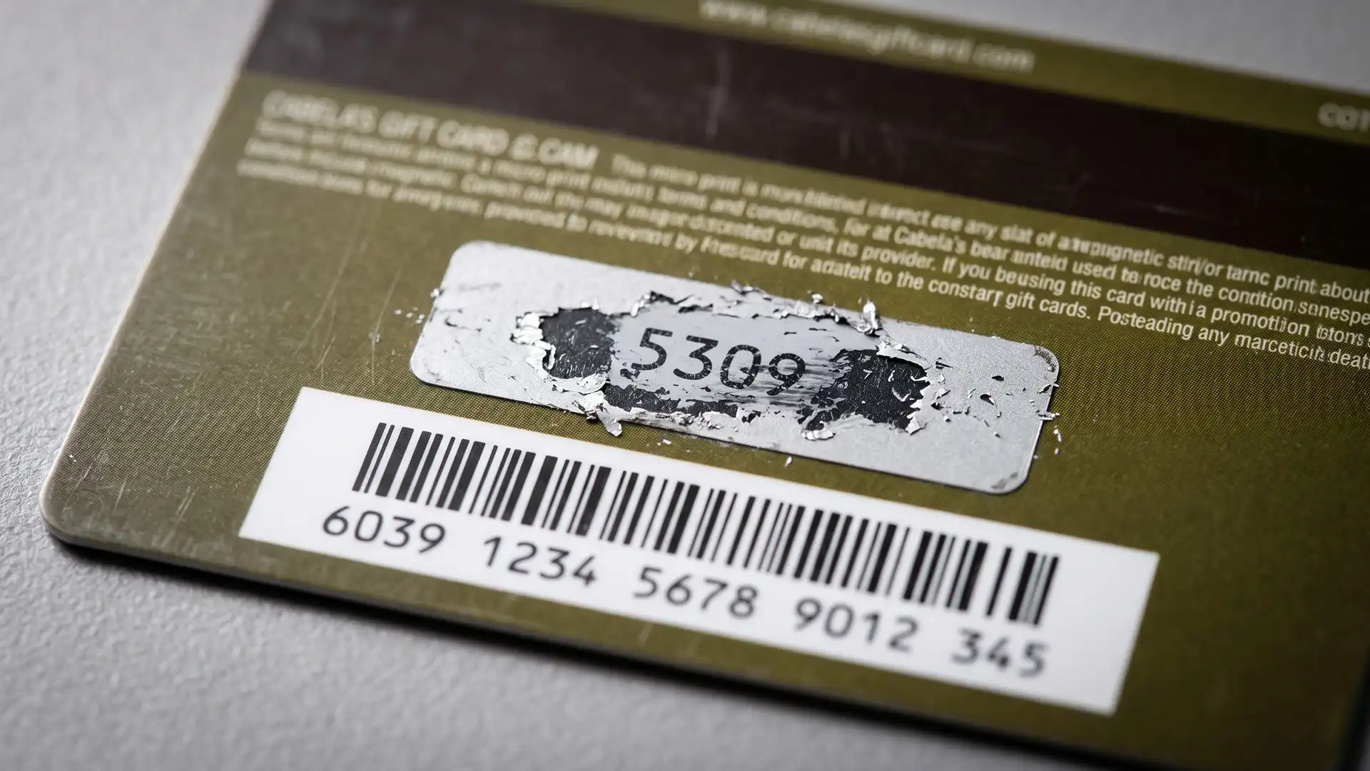 Cabela's Gift Card redemption process